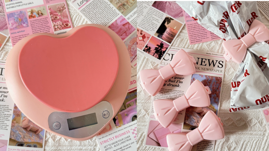 Cute food clip with heart-shaped scale 蝦皮居家生活好物推薦 食物秤與封口夾分享