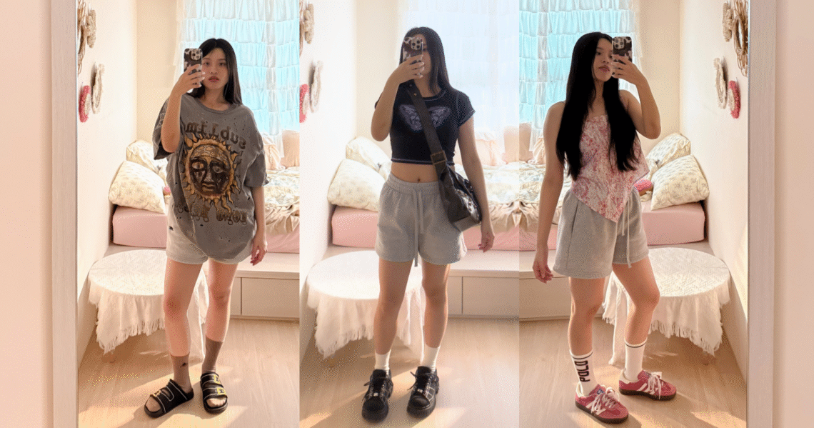 站姿全圖版！復古太陽T＋Marni拖鞋搭配厚襪，舒適日常穿搭也能超有態度🌞🧦