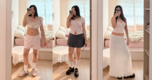 三套粉色系穿搭一次整理：運動短褲風、學院感百褶裙、波西米亞雪紡長裙，粉嫩控看了直接暴擊心臟💗🎀👛