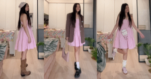 三種 Urban Outfitters 洋裝搭配提案一次看，頭巾女孩、西裝混搭感、粉色球鞋甜妹風，你今天是哪一型？🎀👢👟
