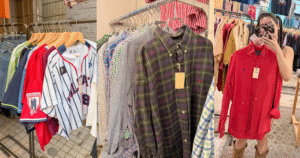 Shimokitazawa thrift store find in Tokyo featuring vintage fashion pieces