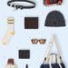 Collage of gifts for men – belt, Nintendo Switch, socks, wallet, beanie, sunglasses, card holder, wristwatch, luggage tag, and duffle bag.
