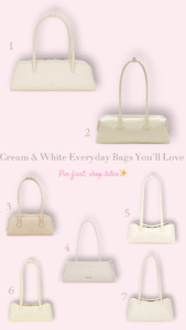 Best cream and white baguette bags for everyday style, featuring top luxury and contemporary designer shoulder bags with purchase links.