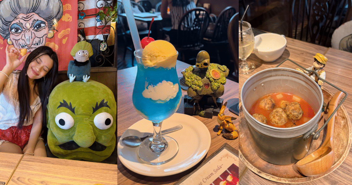 Corn Barley 餐廳組合圖：包含藍天蘇打、礦工肉丸湯與店內裝飾